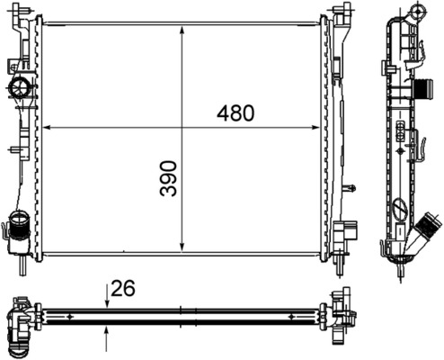 MAHLE Vízhűtő CR947000S_MAHLE