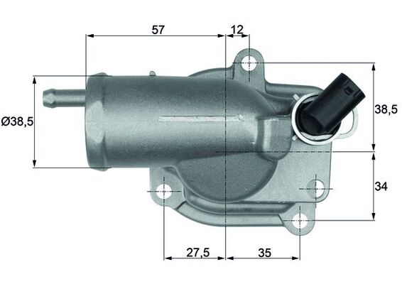 MAHLE Termosztát házzal TH1087_MAHLE