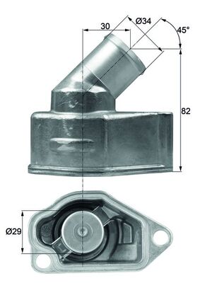 MAHLE Termosztát házzal TI992_MAHLE