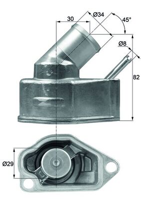 MAHLE Termosztát házzal TI1092_MAHLE