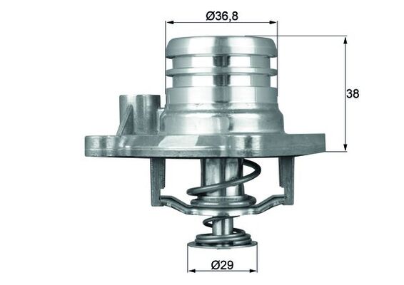 MAHLE Termosztát házzal TI1392_MAHLE