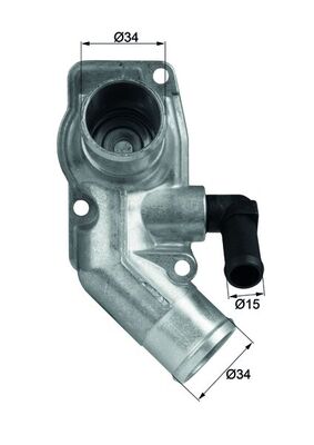 MAHLE Termosztát házzal TI4392D_MAHLE