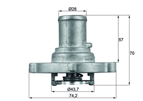 MAHLE Termosztát házzal TI12287D_MAHLE