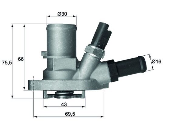 MAHLE Termosztát házzal TI14988_MAHLE