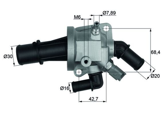 MAHLE Termosztát házzal TI16488_MAHLE