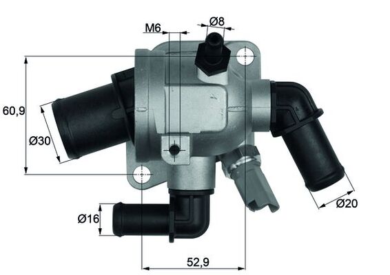 MAHLE Termosztát házzal TI17388_MAHLE