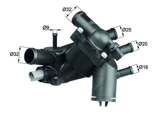 MAHLE Termosztát házzal TM5109_MAHLE