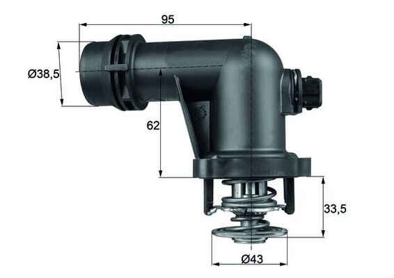 MAHLE Termosztát házzal TM15105_MAHLE