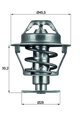 MAHLE Termosztát+O gyűrű TX8189D_MAHLE