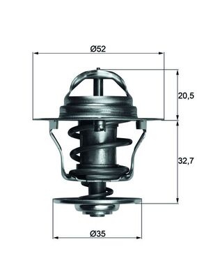 MAHLE Termosztát TX1288D_MAHLE