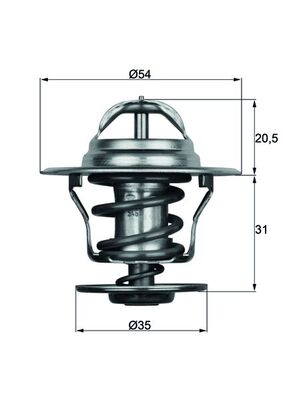 MAHLE Termosztát+O gyűrű TX1587D_MAHLE