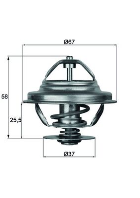 MAHLE Termosztát+O gyűrű TX2180D_MAHLE