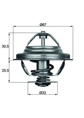 MAHLE Termosztát+O gyűrű TX2780D_MAHLE