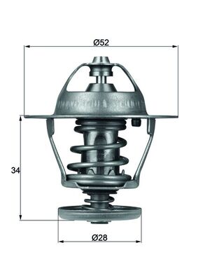 MAHLE Termosztát+O gyűrű TX6888D_MAHLE