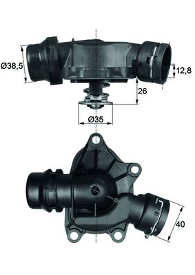 MAHLE Termosztát házzal TI2688_MAHLE