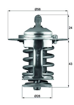 MAHLE Termosztát+O gyűrű TX7082_MAHLE