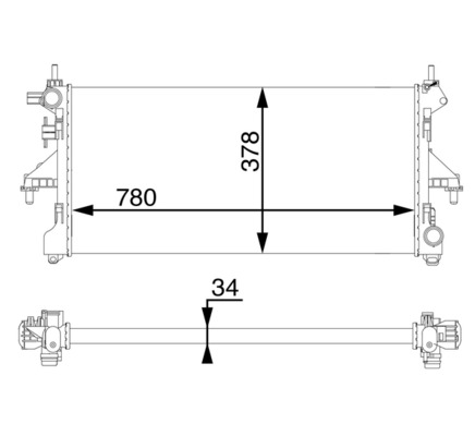 MAHLE Vízhűtő CR1034000S_MAHLE