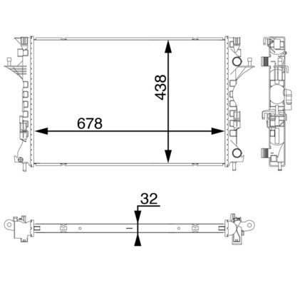 MAHLE Vízhűtő CR1061000S_MAHLE