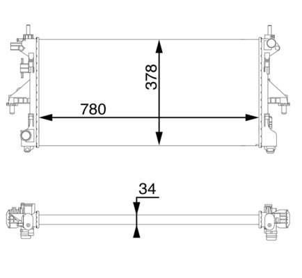 MAHLE Vízhűtő CR1069000S_MAHLE