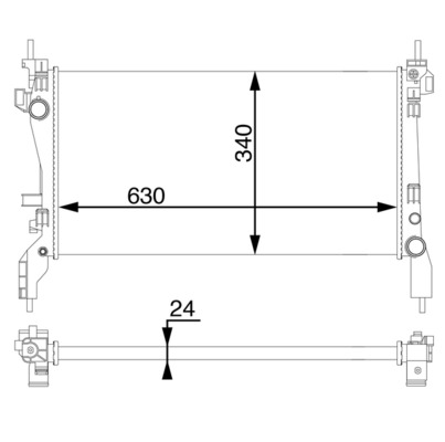 MAHLE Vízhűtő CR1122000S_MAHLE