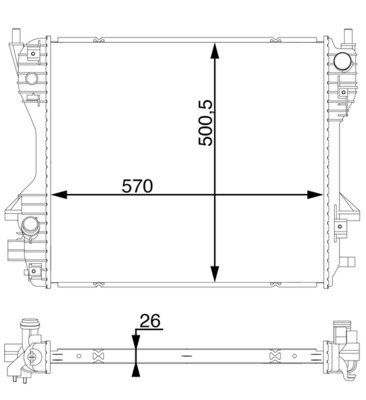 MAHLE Vízhűtő CR1358000S_MAHLE