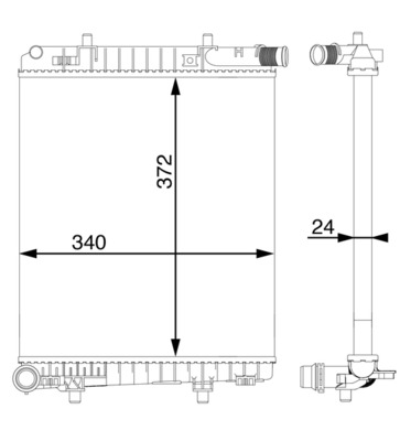 MAHLE Vízhűtő CR1590000S_MAHLE