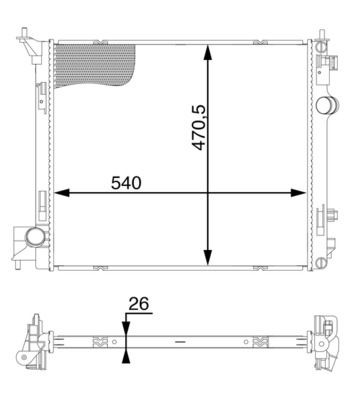 MAHLE Vízhűtő CR1594000S_MAHLE