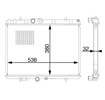 MAHLE Vízhűtő CR1600000S_MAHLE