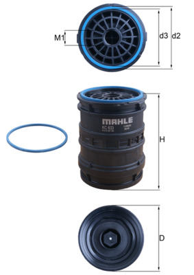 MAHLE Üzemanyagszűrő KC633D_MAHLE