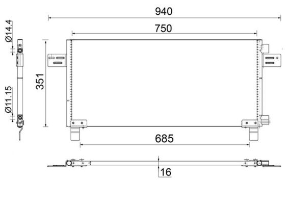 MAHLE Klímahűtő AC282000S_MAHLE