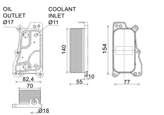 MAHLE Olajhűtő CLC235000P_MAHLE