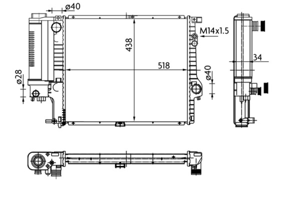 MAHLE Vízhűtő CR251000S_MAHLE