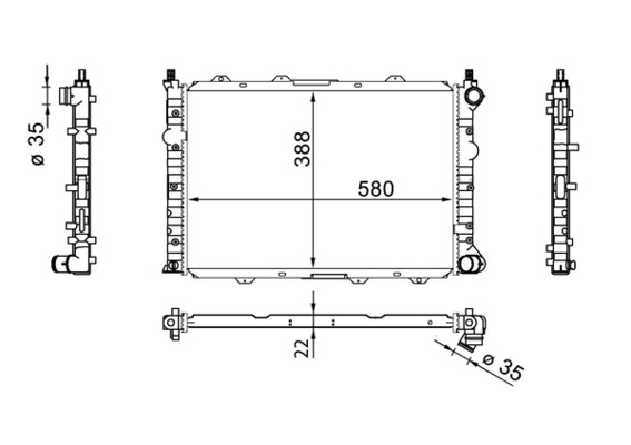 MAHLE Vízhűtő CR1567000S_MAHLE