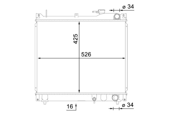 MAHLE Vízhűtő CR1659000S_MAHLE