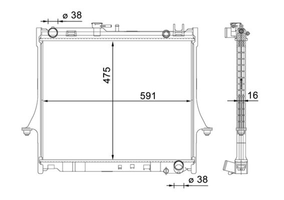 MAHLE Vízhűtő CR1661000S_MAHLE