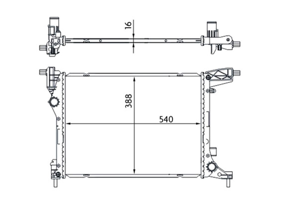 MAHLE Vízhűtő CR1663000S_MAHLE