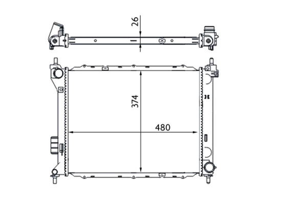 MAHLE Vízhűtő CR1695000S_MAHLE