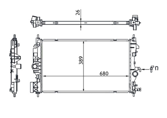 MAHLE Vízhűtő CR1697000S_MAHLE