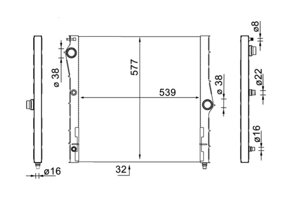 MAHLE Vízhűtő CR1904000S_MAHLE