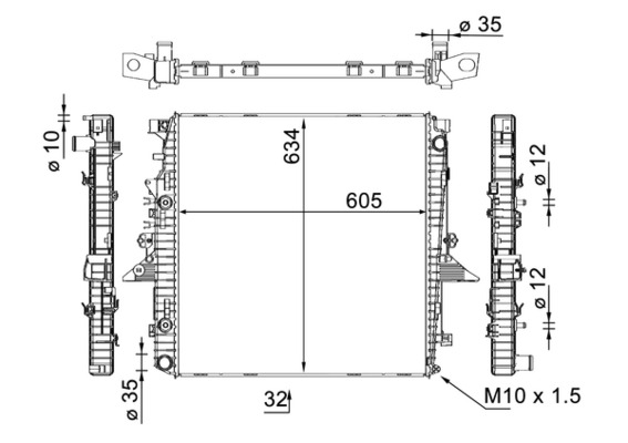 MAHLE Vízhűtő CR1905000S_MAHLE