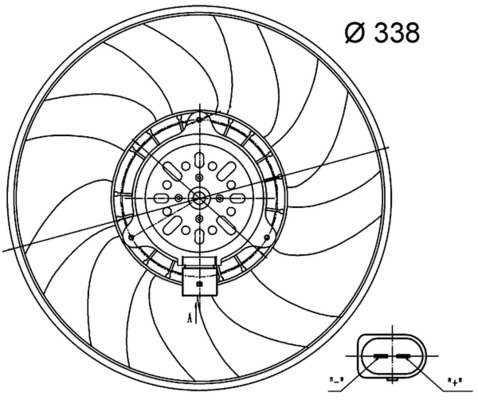 MAHLE Ventilátor, vízhűtő CFF33000S_MAHLE