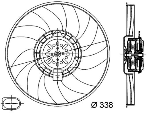 MAHLE Ventilátor, vízhűtő CFF313000S_MAHLE