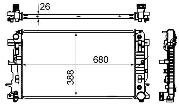 MAHLE Vízhűtő CR62000S_MAHLE