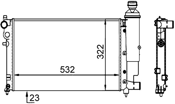 MAHLE Vízhűtő CR91000S_MAHLE