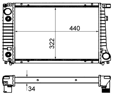 MAHLE Vízhűtő CR117000S_MAHLE