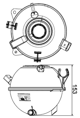 MAHLE Hűtőfolyadék kiegyenlítő tartály CRT19000S_MAHLE