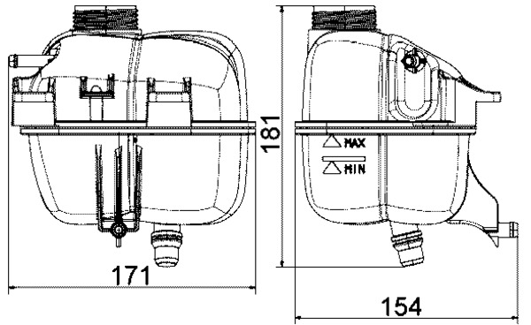 MAHLE Hűtőfolyadék kiegyenlítő tartály CRT87001S_MAHLE