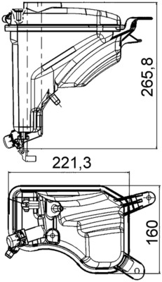 MAHLE Hűtőfolyadék kiegyenlítő tartály CRT207000S_MAHLE