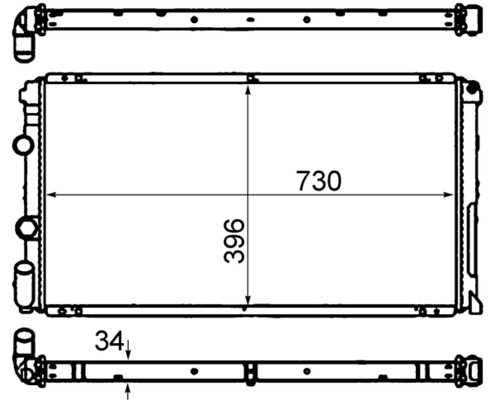 MAHLE Vízhűtő CR204000S_MAHLE