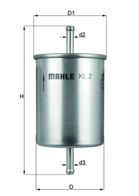 MAHLE Üzemanyagszűrő KL2_MAHLE